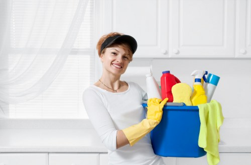 Bathroom sanitizing as part of move in cleaning