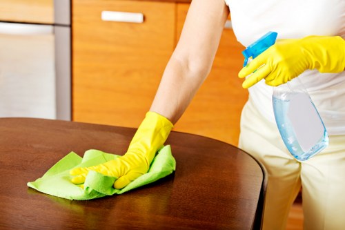 Regular cleaning of a building entrance and communal area
